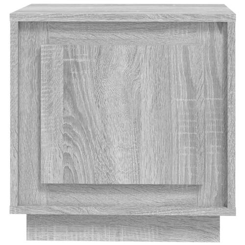 Sengeborde 2 stk. 44x35x45 cm konstrueret træ grå sonoma-eg