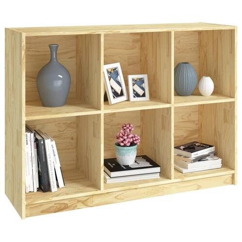 Bogreol 104x33x76 cm massivt fyrretræ