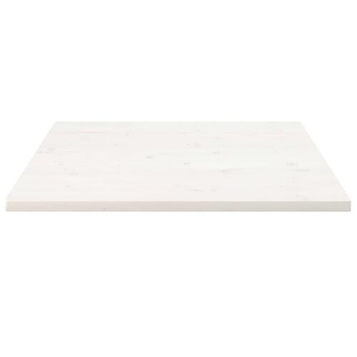 Bordplade 90x90x2,5 cm firkantet massivt fyrretræ hvid