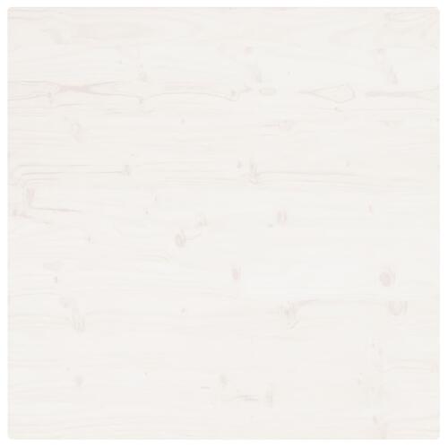 Bordplade 90x90x2,5 cm firkantet massivt fyrretræ hvid