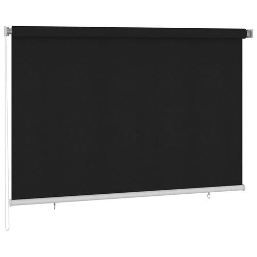 Udendørs rullegardin 220x140 cm sort