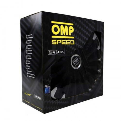 OMP Stinger Speed hjulkapsler 13" - sort/sølv (4 stk)