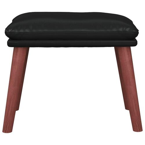 Fodskammel 45x29,5x35 cm kunstlæder sort