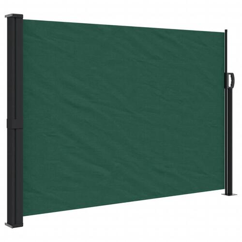 Sammenrullelig sidemarkise 140x600 cm mørkegrøn