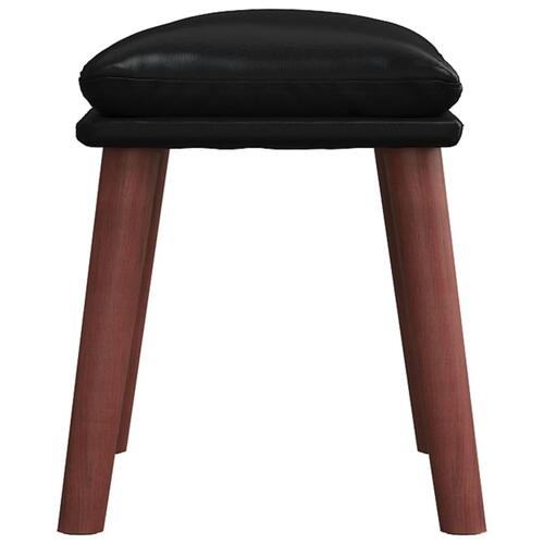 Fodskammel 45x29,5x35 cm kunstlæder sort