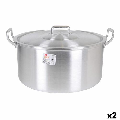 Gryde Med Låg Aluminium 45 x 39 x 22 cm (2 enheder)