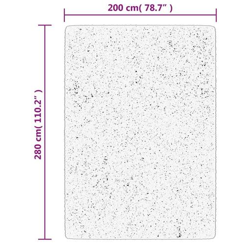 Gulvtæppe IZA 200x280 cm kort luv skandinavisk look antracitgrå