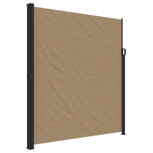 Sammenrullelig sidemarkise 220 × 500 cm - gråbrun