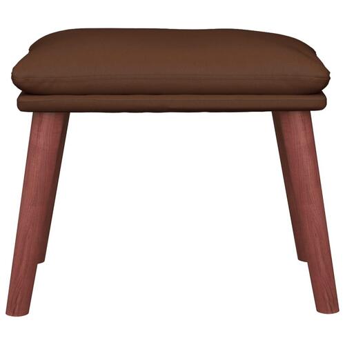 Fodskammel 45x29,5x35 cm kunstlæder brun