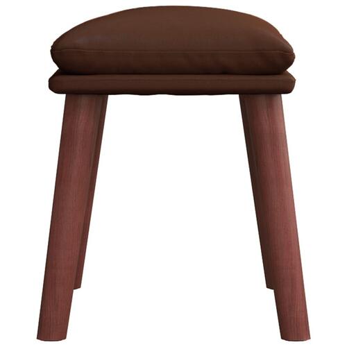 Fodskammel 45x29,5x35 cm kunstlæder brun