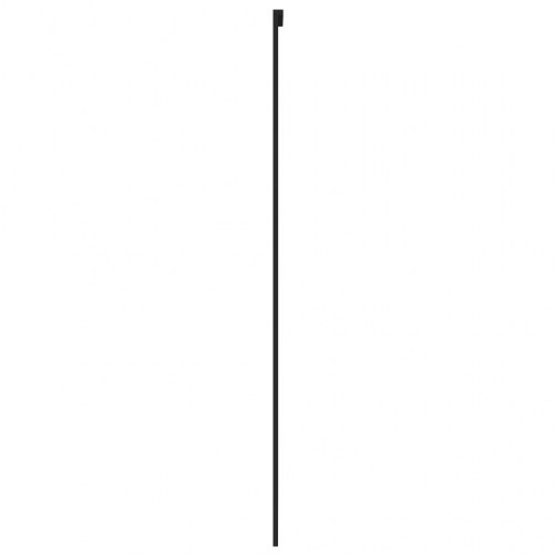 Skydedør 76×205 cm - hærdet glas og sort aluminium
