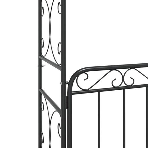 Havebue med låge 108x45x235 cm stål sort