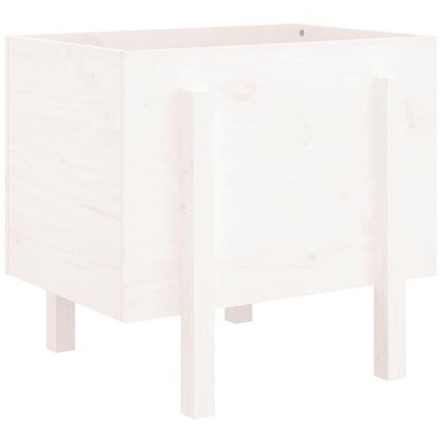 Plantekasse 62x50x57 cm massivt fyrretræ hvid