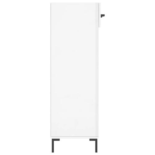 Skoreol 60x35x105 cm konstrueret træ hvid højglans