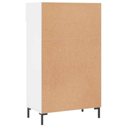 Skoreol 60x35x105 cm konstrueret træ hvid højglans