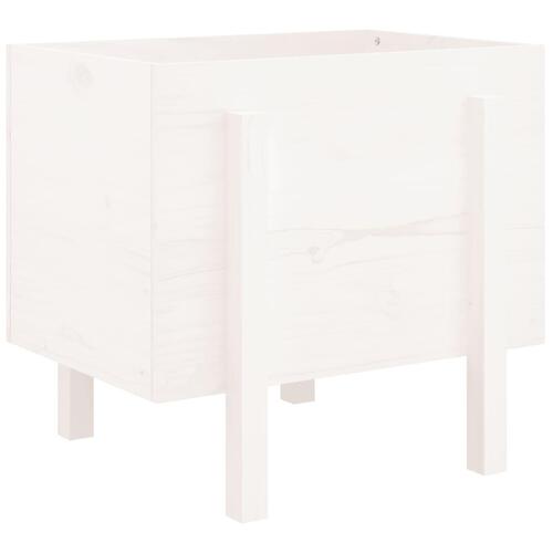 Plantekasse 62x50x57 cm massivt fyrretræ hvid