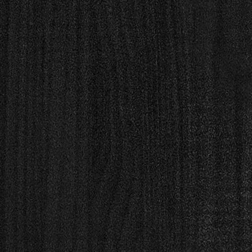 Bogreol 104x33x76 cm massivt fyrretræ sort