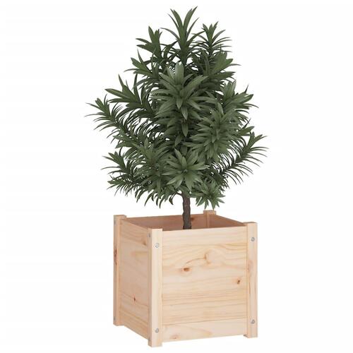Plantekasser 2 stk. 40x40x40 cm massivt fyrretræ