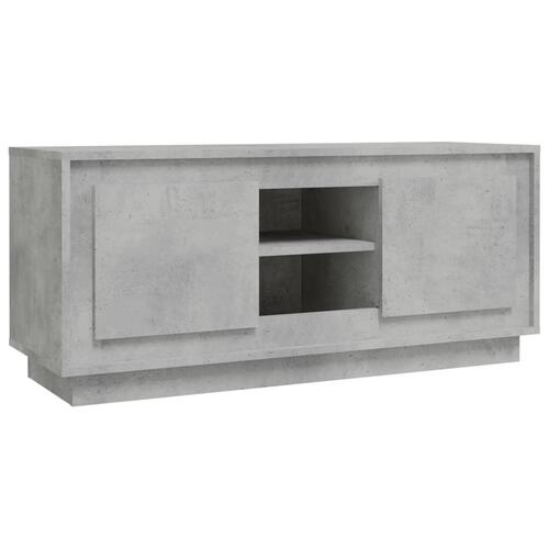 Tv-bord 102x35x45 cm konstrueret træ betongrå