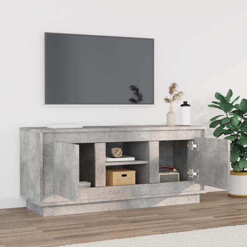 Tv-bord 102x35x45 cm konstrueret træ betongrå