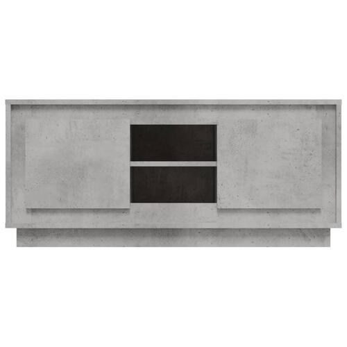 Tv-bord 102x35x45 cm konstrueret træ betongrå
