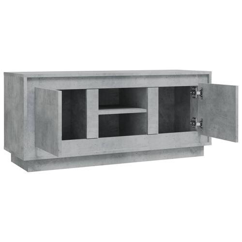 Tv-bord 102x35x45 cm konstrueret træ betongrå