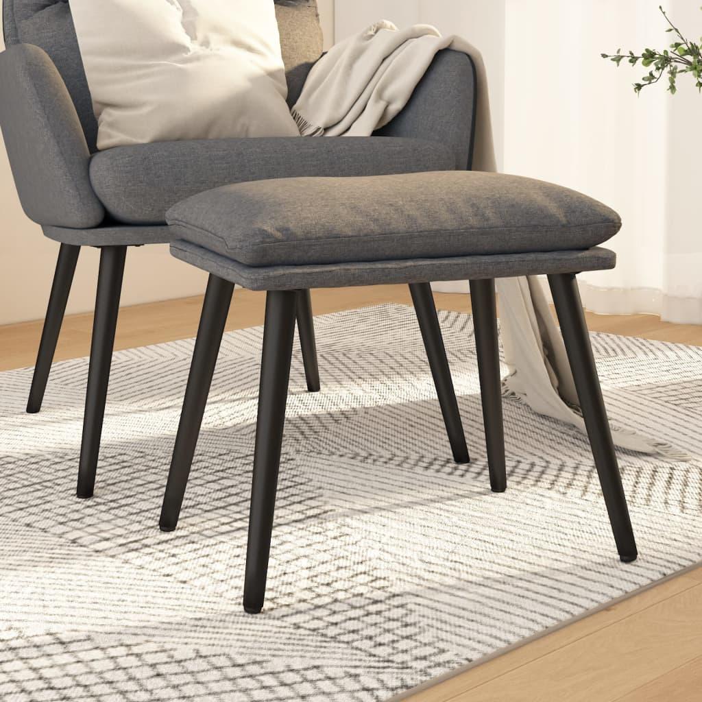 Fodskammel 45x29,5x35 cm stof lysegrå