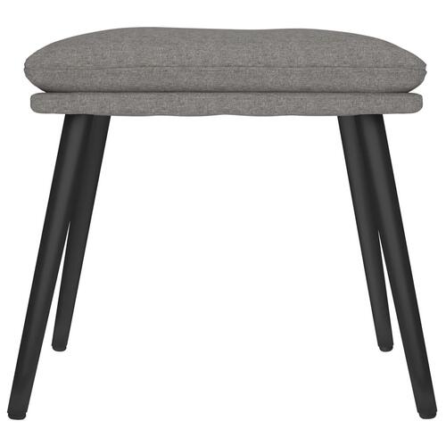 Fodskammel 45x29,5x35 cm stof lysegrå