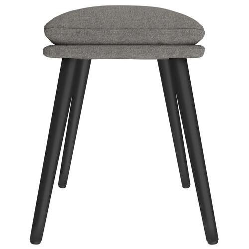 Fodskammel 45x29,5x35 cm stof lysegrå