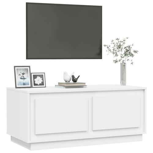 Sofabord 102x50x44 cm konstrueret træ hvid