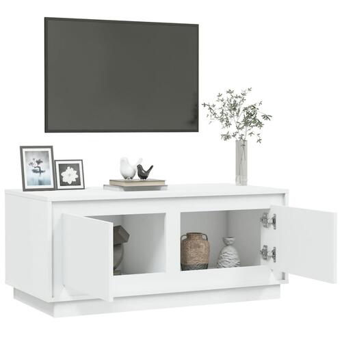 Sofabord 102x50x44 cm konstrueret træ hvid