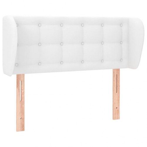 Sengegavl med kanter 93 x 23 x 78/88 cm - hvid