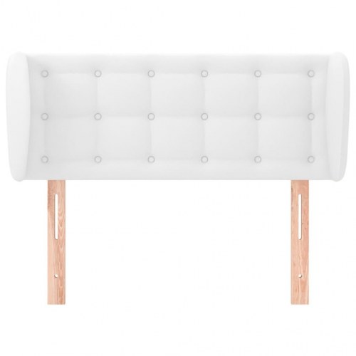 Sengegavl med kanter 93 x 23 x 78/88 cm - hvid