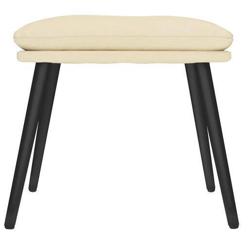 Fodskammel 45x29,5x35 cm stof cremefarvet