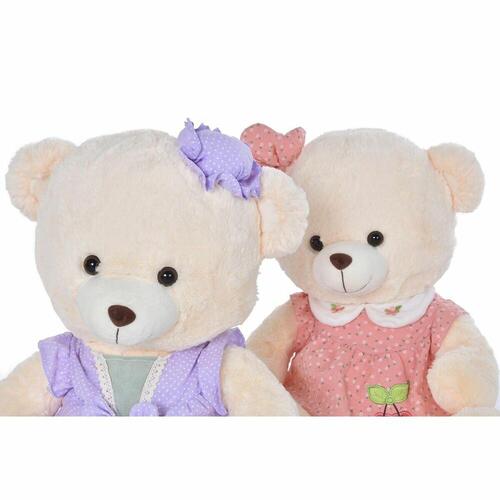 Bjørnebamse Kjole 42 x 20 x 50 cm Beige Pink Syren Børns Bjørn (2 enheder)