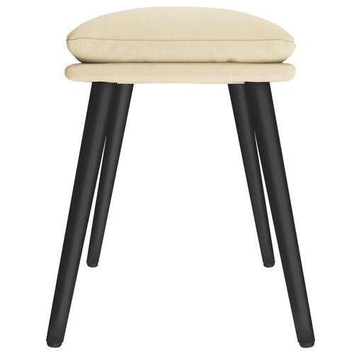 Fodskammel 45x29,5x35 cm stof cremefarvet