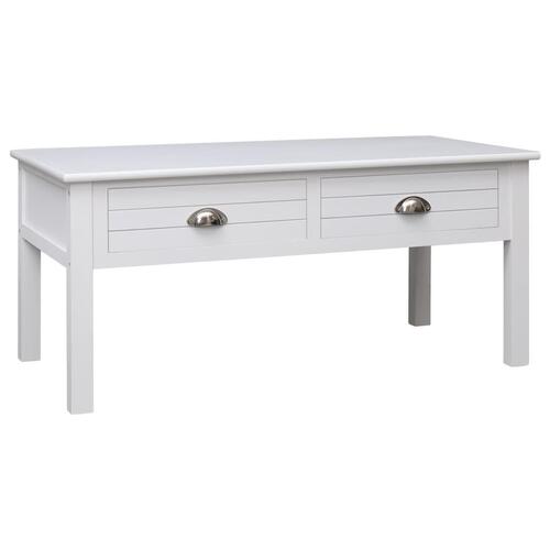 Sofabord 100 x 50 x 45 cm træ hvid