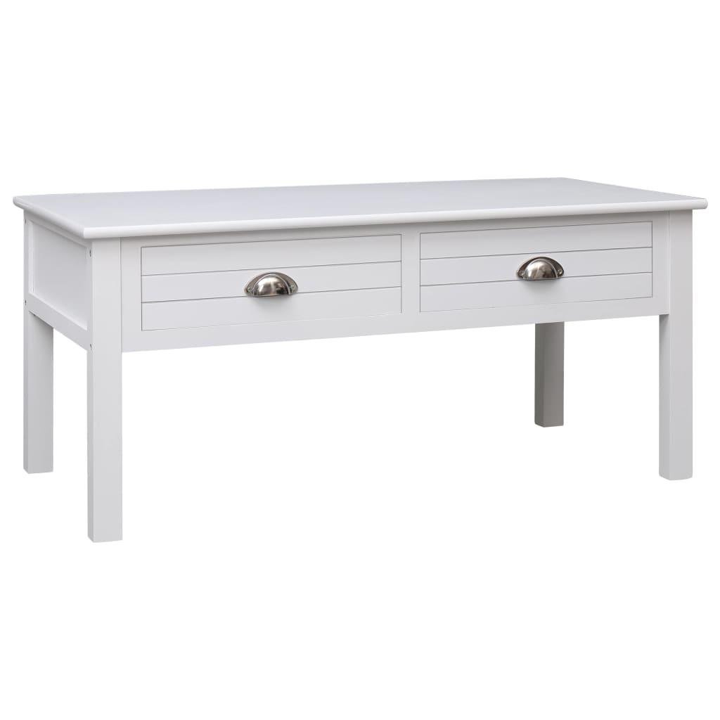 Sofabord 100 x 50 x 45 cm træ hvid