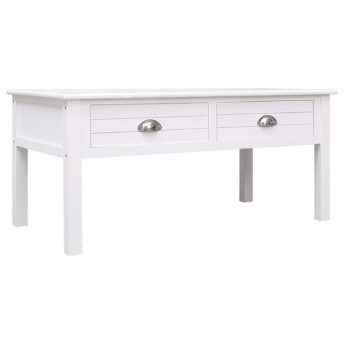 Sofabord 100 x 50 x 45 cm træ hvid