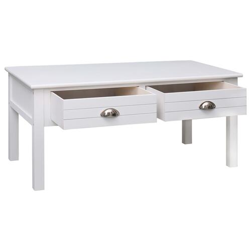 Sofabord 100 x 50 x 45 cm træ hvid