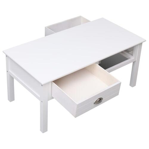 Sofabord 100 x 50 x 45 cm træ hvid