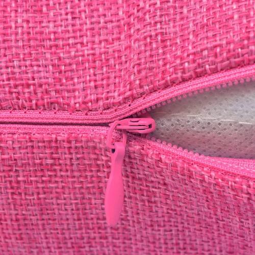 Pudebetræk 4 stk. linned-look pink 50x50 cm