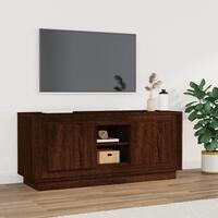 Tv-bord 102x35x45 cm konstrueret træ brun egetræsfarve