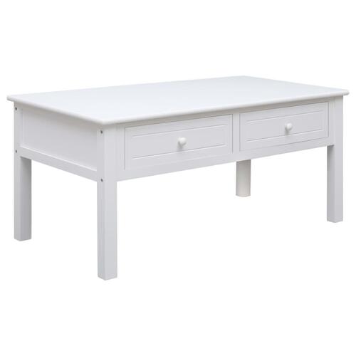 Sofabord 100 x 50 x 45 cm træ hvid