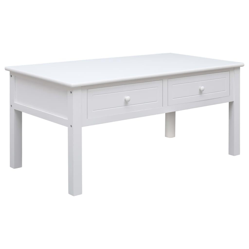 Sofabord 100 x 50 x 45 cm træ hvid