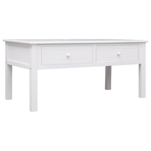 Sofabord 100 x 50 x 45 cm træ hvid