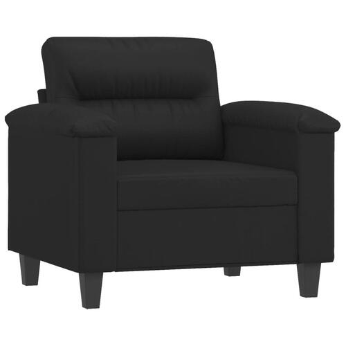 Lænestol 60 cm kunstlæder sort