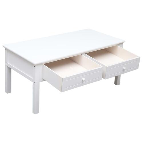 Sofabord 100 x 50 x 45 cm træ hvid