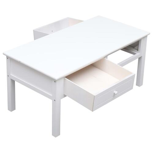 Sofabord 100 x 50 x 45 cm træ hvid