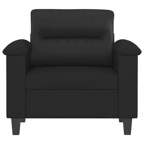 Lænestol 60 cm kunstlæder sort